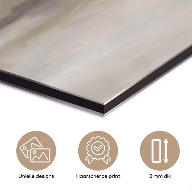 Aluminium schilderij - Abstract - Landschap - Nevel - Modern - Grijs — 7