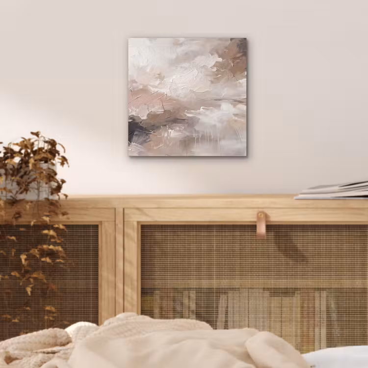 Aluminium schilderij - Abstract - Textuur - Kunst - Modern - Beige — 4