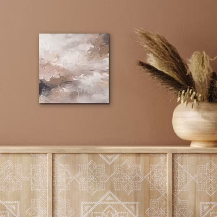 Aluminium schilderij - Abstract - Textuur - Kunst - Modern - Beige — 5
