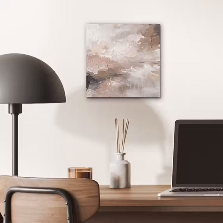 Aluminium schilderij - Abstract - Textuur - Kunst - Modern - Beige — 6