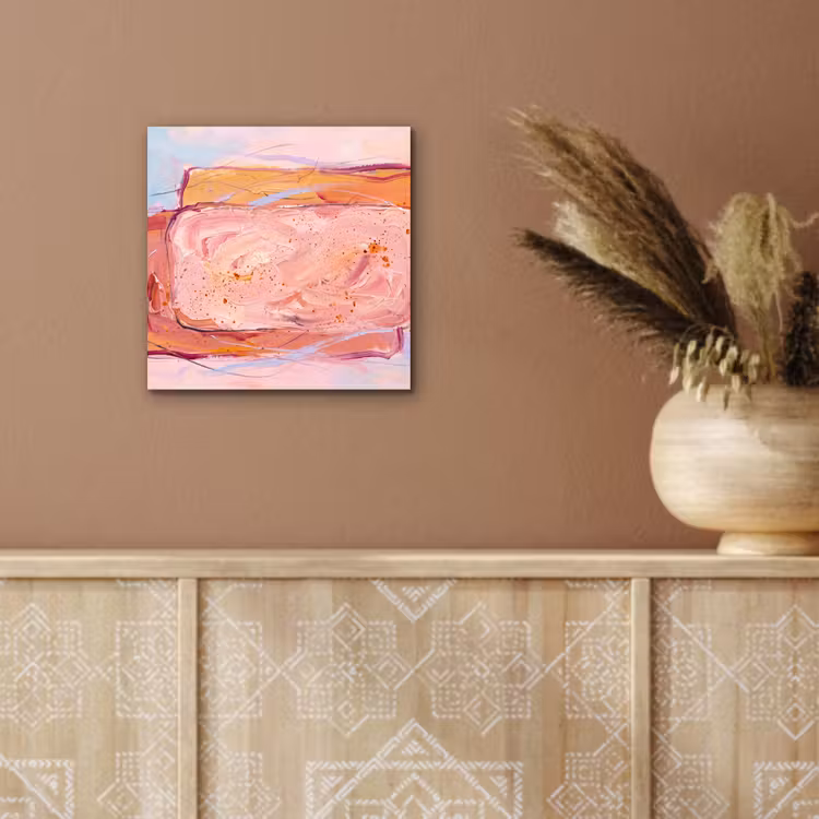 Aluminium schilderij - Abstract - Vormen - Modern - Roze — 5