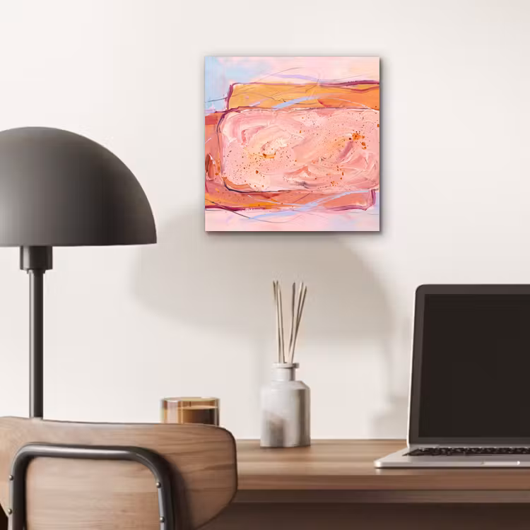 Aluminium schilderij - Abstract - Vormen - Modern - Roze — 6