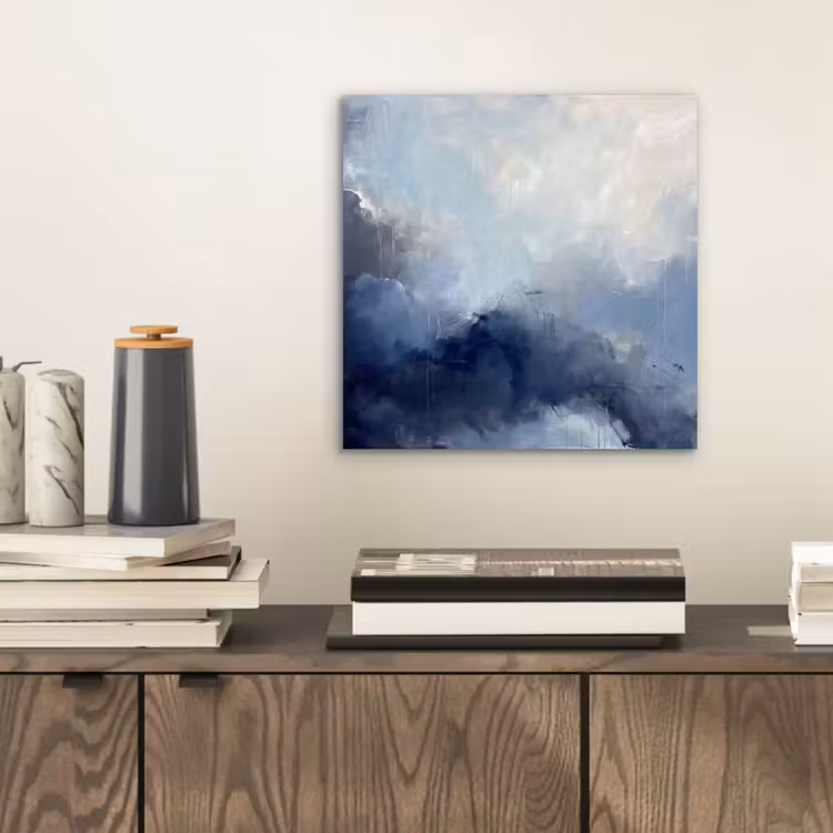 Aluminium schilderij - Abstract - Wolken - Modern - Blauw - Kunst — 2