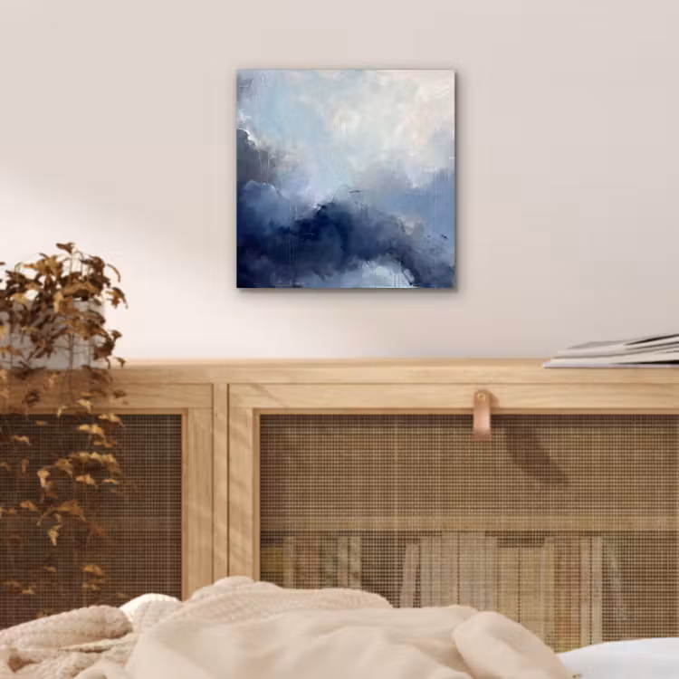 Aluminium schilderij - Abstract - Wolken - Modern - Blauw - Kunst — 4