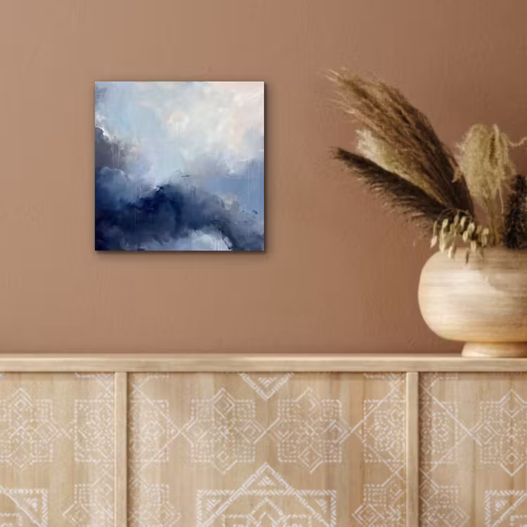 Aluminium schilderij - Abstract - Wolken - Modern - Blauw - Kunst — 5