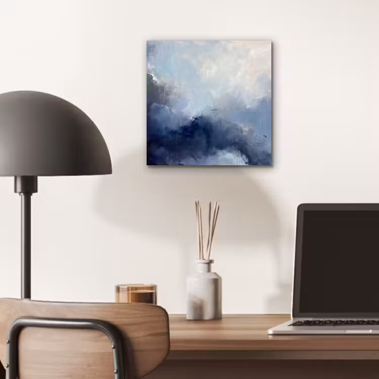 Aluminium schilderij - Abstract - Wolken - Modern - Blauw - Kunst — 6