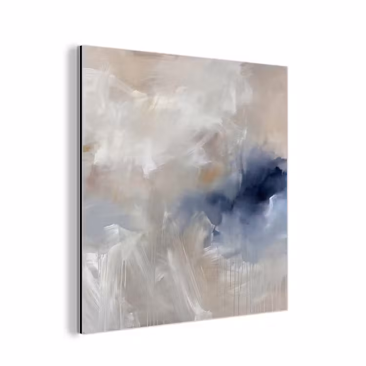 Aluminium schilderij - Abstract - Wolken - Sfeer - Modern - Beige — 1