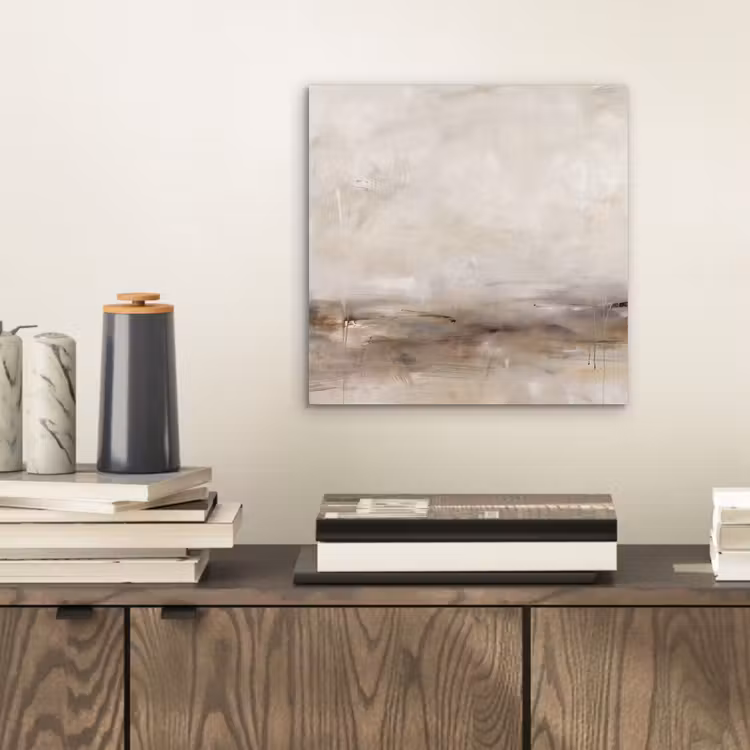 Aluminium schilderij - Abstrakt - Landschap - Modern - Beige - Kunst — 2