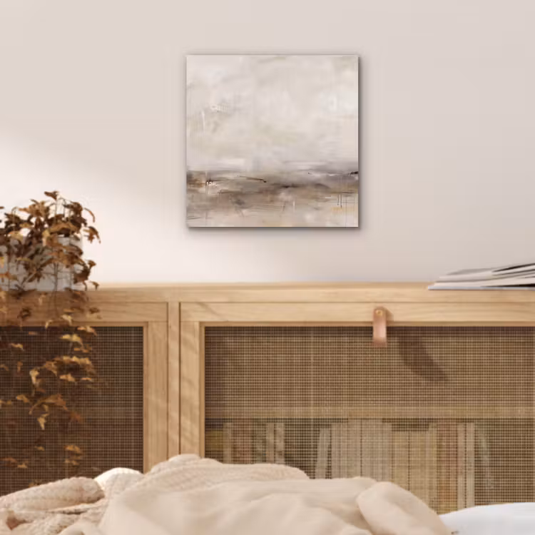Aluminium schilderij - Abstrakt - Landschap - Modern - Beige - Kunst — 4