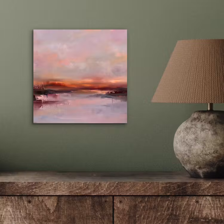 Aluminium schilderij - Landschap - Zonsondergang - Abstract - Modern - Roze — 3