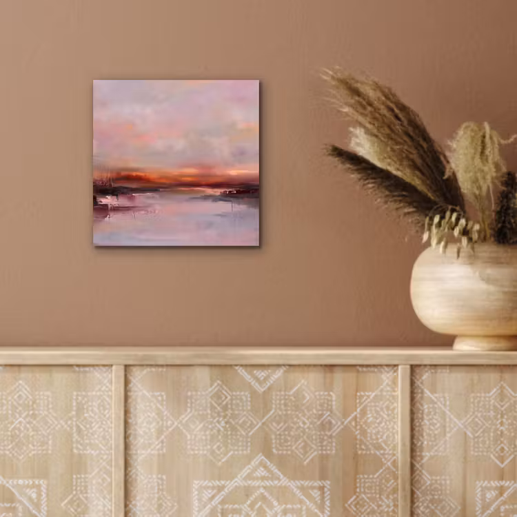 Aluminium schilderij - Landschap - Zonsondergang - Abstract - Modern - Roze — 5
