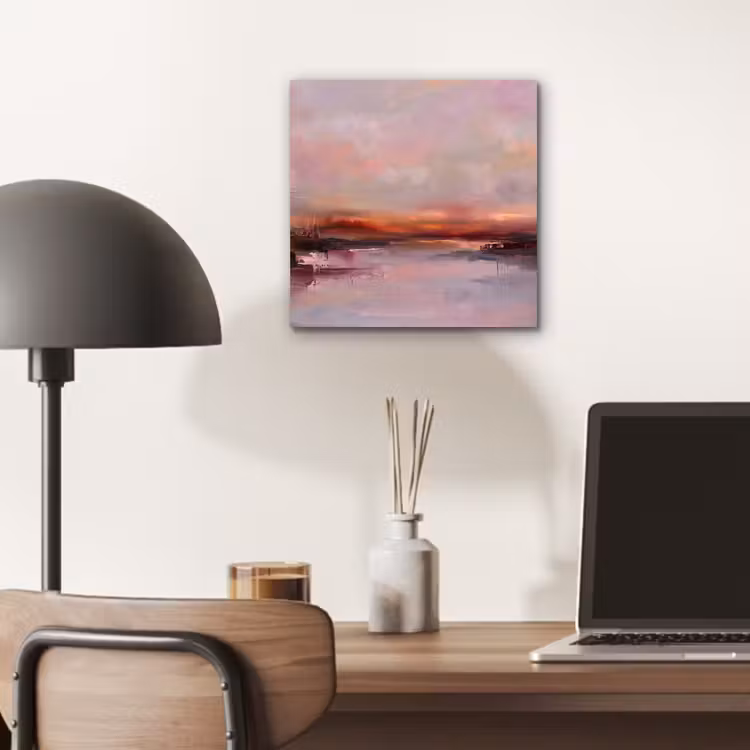 Aluminium schilderij - Landschap - Zonsondergang - Abstract - Modern - Roze — 6