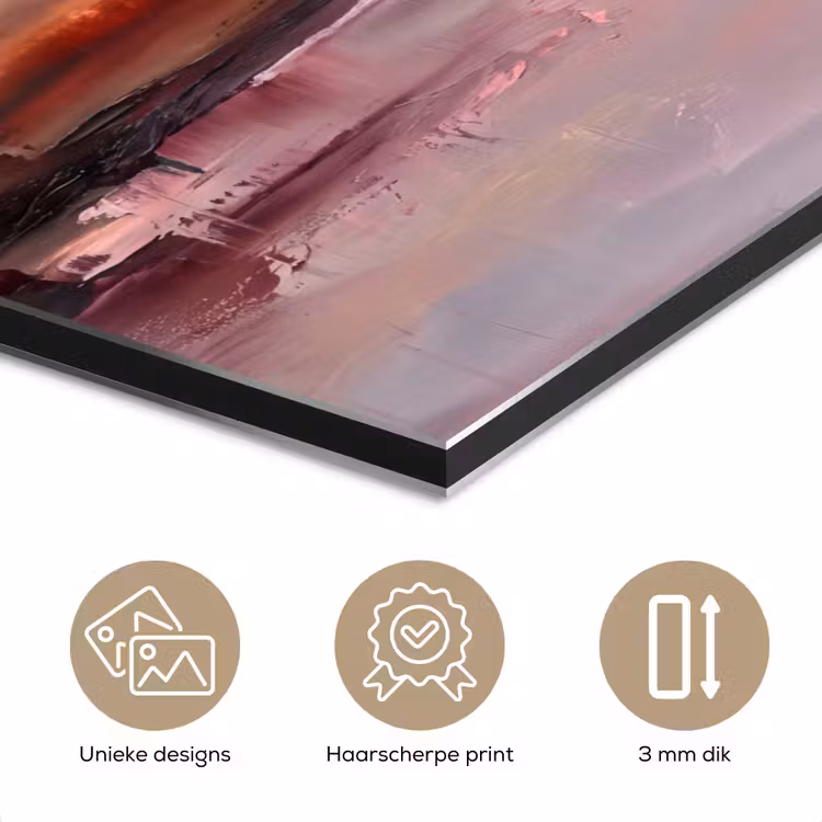 Aluminium schilderij - Landschap - Zonsondergang - Abstract - Modern - Roze — 7