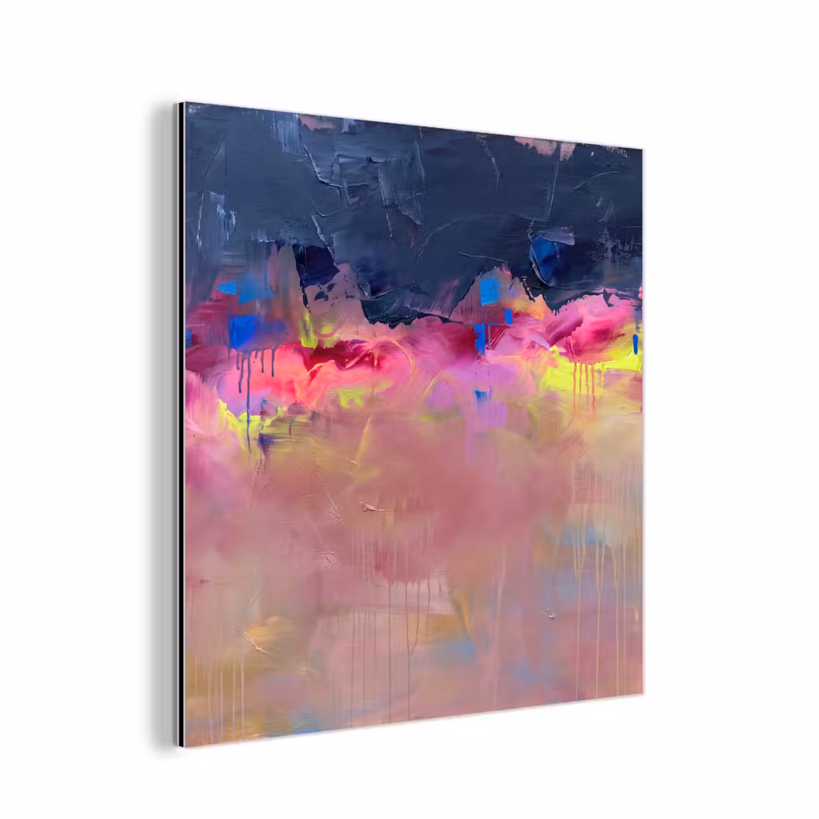 Aluminium schilderij - Abstract - Textuur - Kleuren - Modern - Roze — 1