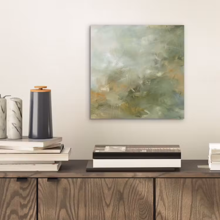 Aluminium schilderij - Abstract - Groen - Beige - Modern - Kunst — 2