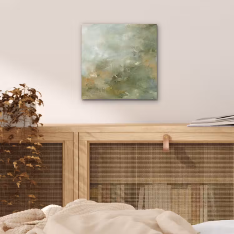 Aluminium schilderij - Abstract - Groen - Beige - Modern - Kunst — 4