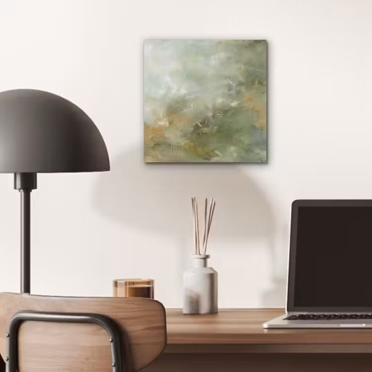 Aluminium schilderij - Abstract - Groen - Beige - Modern - Kunst — 6