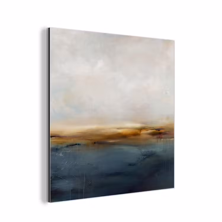 Aluminium schilderij - Abstract - Horizon - Water - Modern - Beige — 1