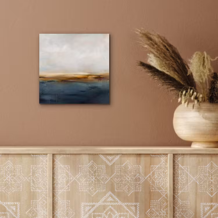 Aluminium schilderij - Abstract - Horizon - Water - Modern - Beige — 5