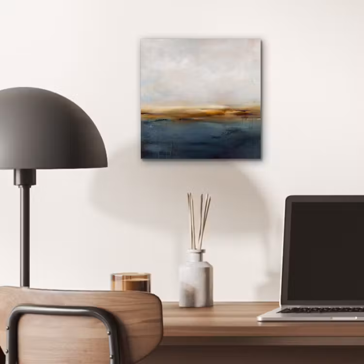Aluminium schilderij - Abstract - Horizon - Water - Modern - Beige — 6
