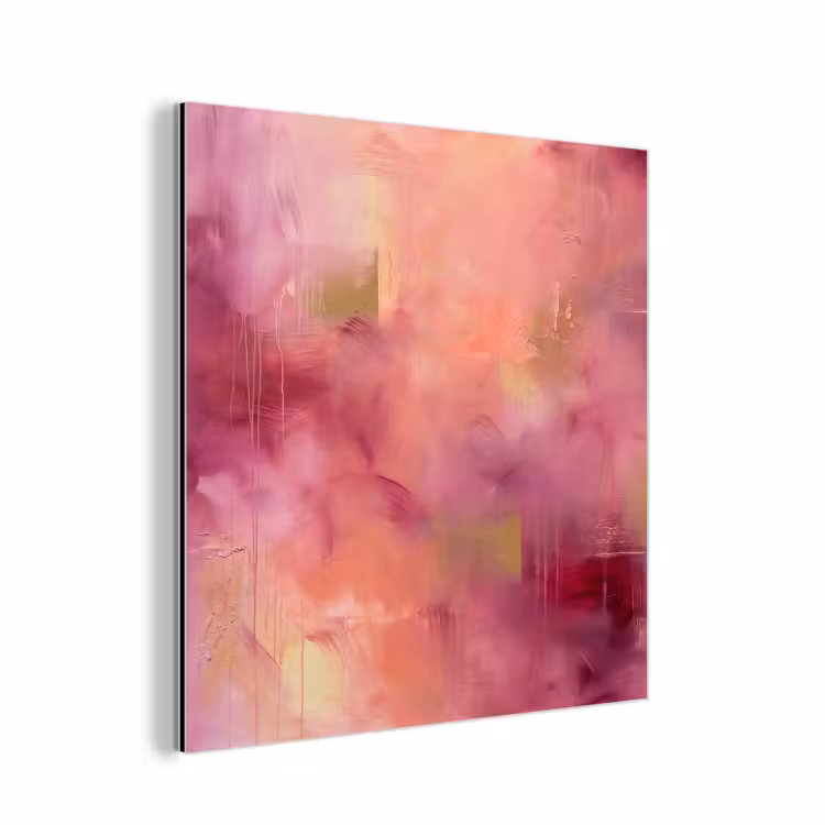 Aluminium schilderij - Abstract - Kleuren - Modern - Roze - Paars — 1