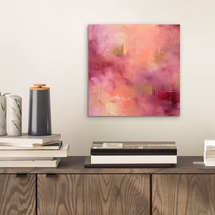 Aluminium schilderij - Abstract - Kleuren - Modern - Roze - Paars — 2