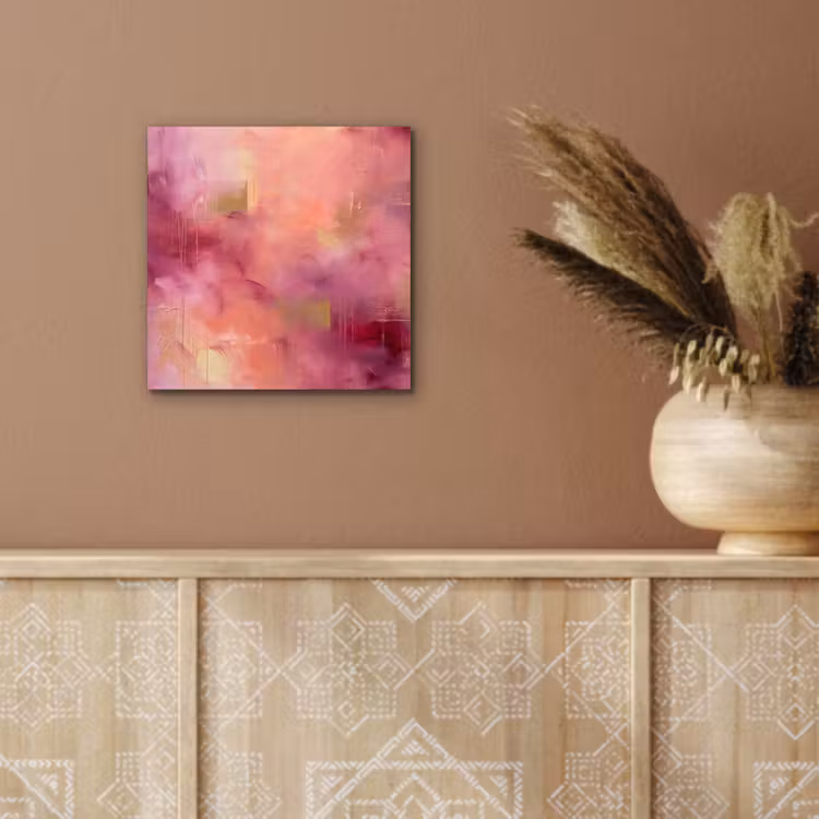 Aluminium schilderij - Abstract - Kleuren - Modern - Roze - Paars — 5