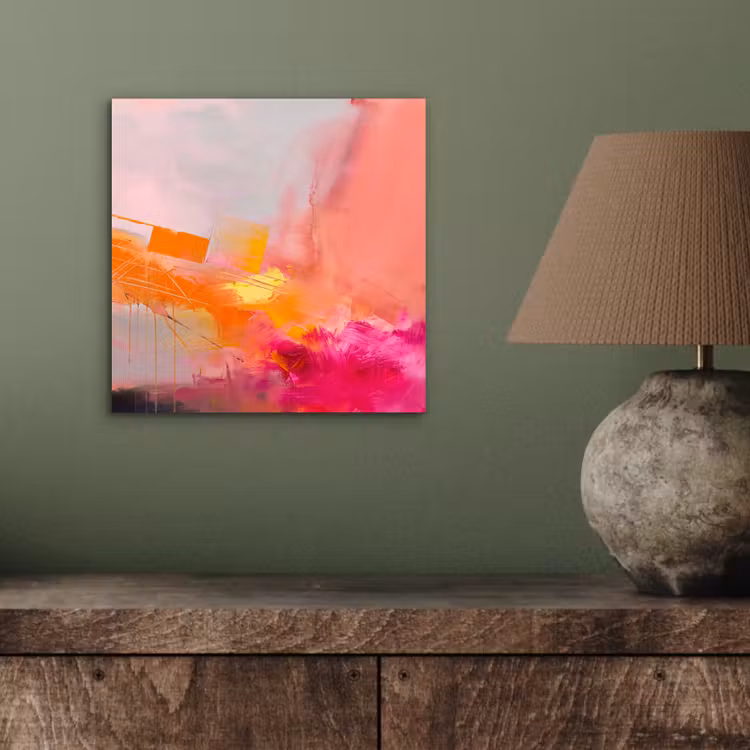 Aluminium schilderij - Abstract - Kleurrijk - Modern - Roze — 3