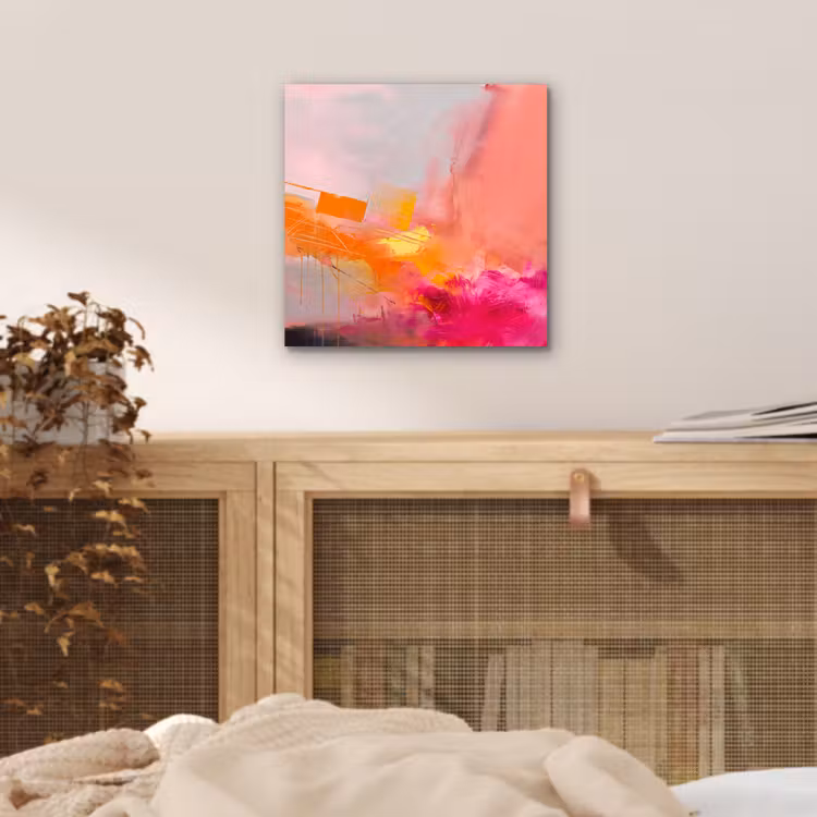 Aluminium schilderij - Abstract - Kleurrijk - Modern - Roze — 4