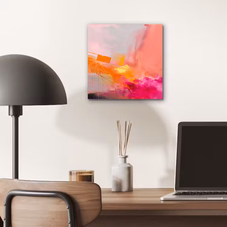 Aluminium schilderij - Abstract - Kleurrijk - Modern - Roze — 6