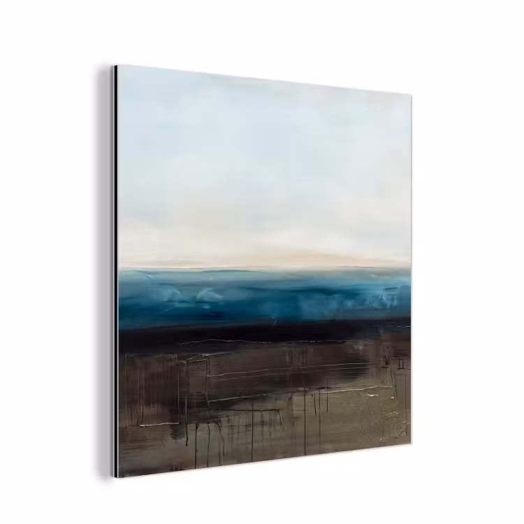 Aluminium schilderij - Abstract - Landschap - Horizon - Blauw - Modern — 1