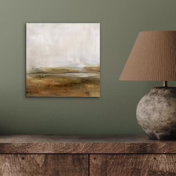 Aluminium schilderij - Abstract - Landschap - Natuur - Beige - Bruin — 3