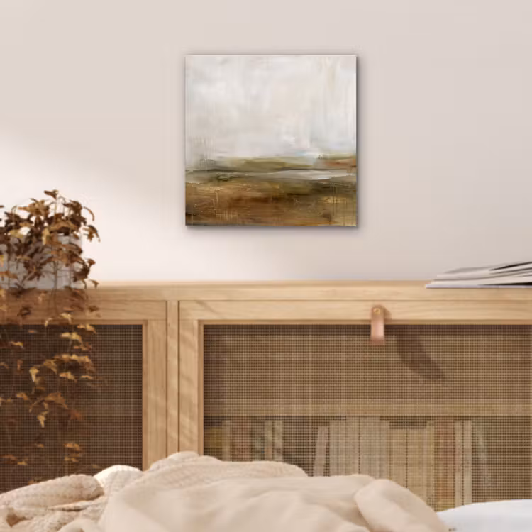 Aluminium schilderij - Abstract - Landschap - Natuur - Beige - Bruin — 4