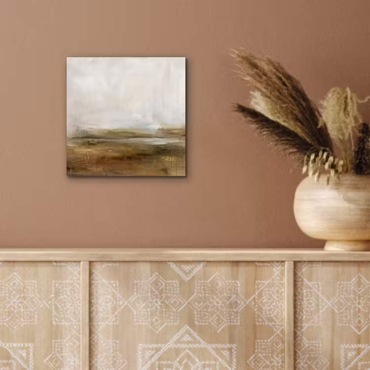 Aluminium schilderij - Abstract - Landschap - Natuur - Beige - Bruin — 5