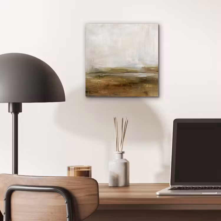 Aluminium schilderij - Abstract - Landschap - Natuur - Beige - Bruin — 6