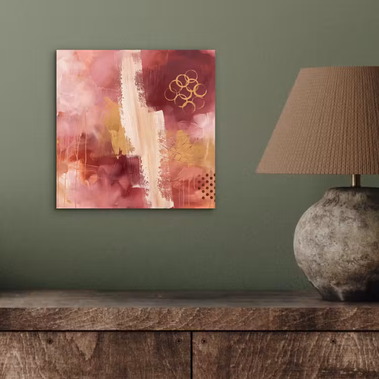 Aluminium schilderij - Abstract - Rood - Goud - Modern - Kunst — 3