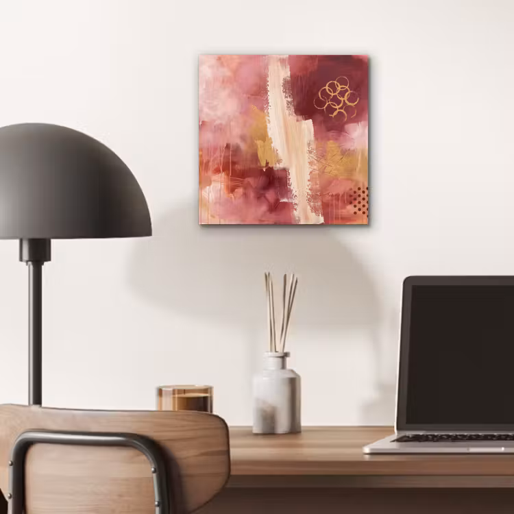 Aluminium schilderij - Abstract - Rood - Goud - Modern - Kunst — 6