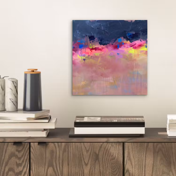 Aluminium schilderij - Abstract - Textuur - Kleuren - Modern - Roze — 2