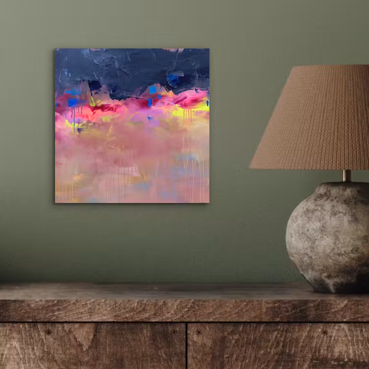 Aluminium schilderij - Abstract - Textuur - Kleuren - Modern - Roze — 3
