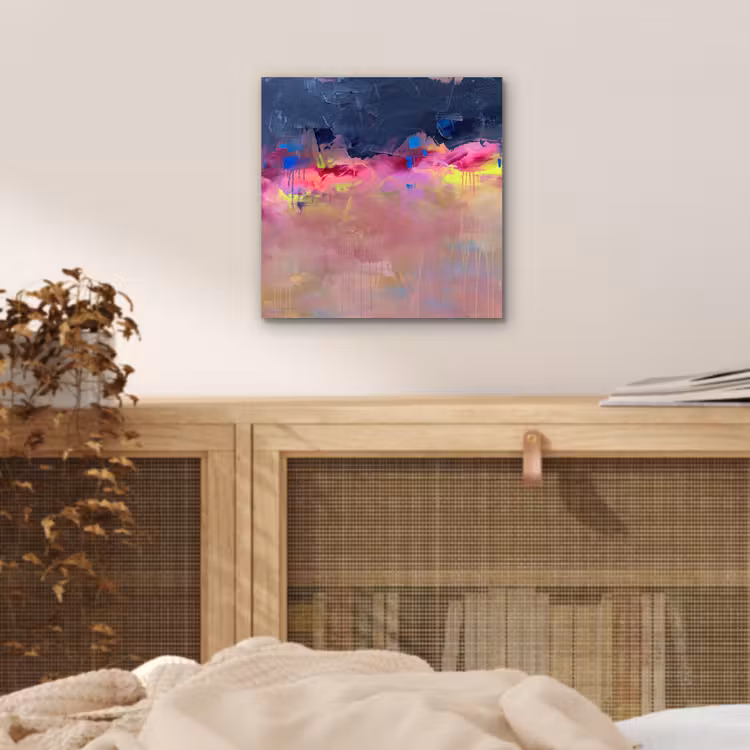 Aluminium schilderij - Abstract - Textuur - Kleuren - Modern - Roze — 4