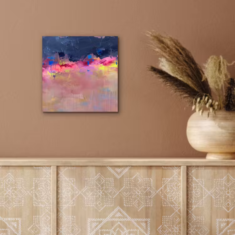 Aluminium schilderij - Abstract - Textuur - Kleuren - Modern - Roze — 5