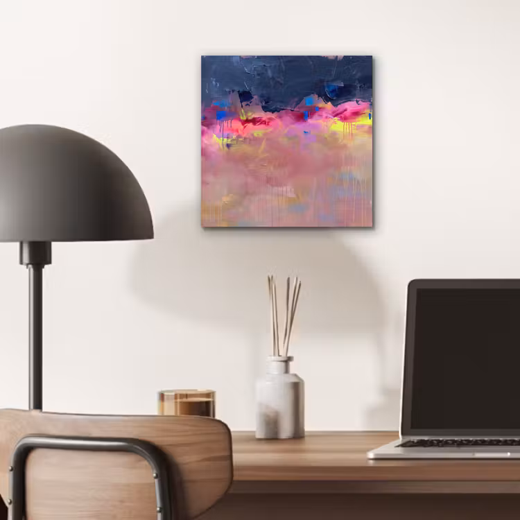 Aluminium schilderij - Abstract - Textuur - Kleuren - Modern - Roze — 6