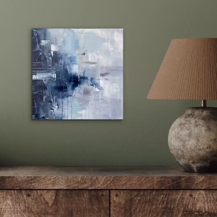 Aluminium schilderij - Abstract - Textuur - Kunst - Modern - Blauw — 3