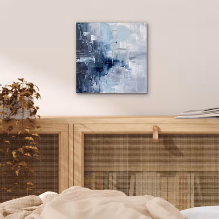 Aluminium schilderij - Abstract - Textuur - Kunst - Modern - Blauw — 4