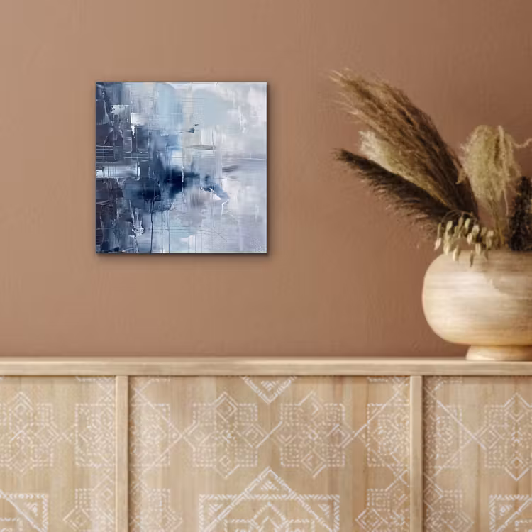Aluminium schilderij - Abstract - Textuur - Kunst - Modern - Blauw — 5