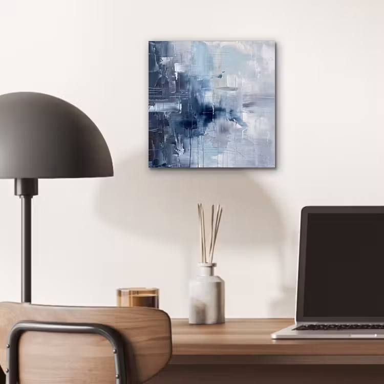 Aluminium schilderij - Abstract - Textuur - Kunst - Modern - Blauw — 6