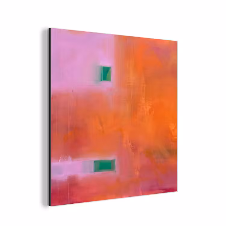 Aluminium schilderij - Abstract - Vlakken - Kunst - Modern - Oranje — 1