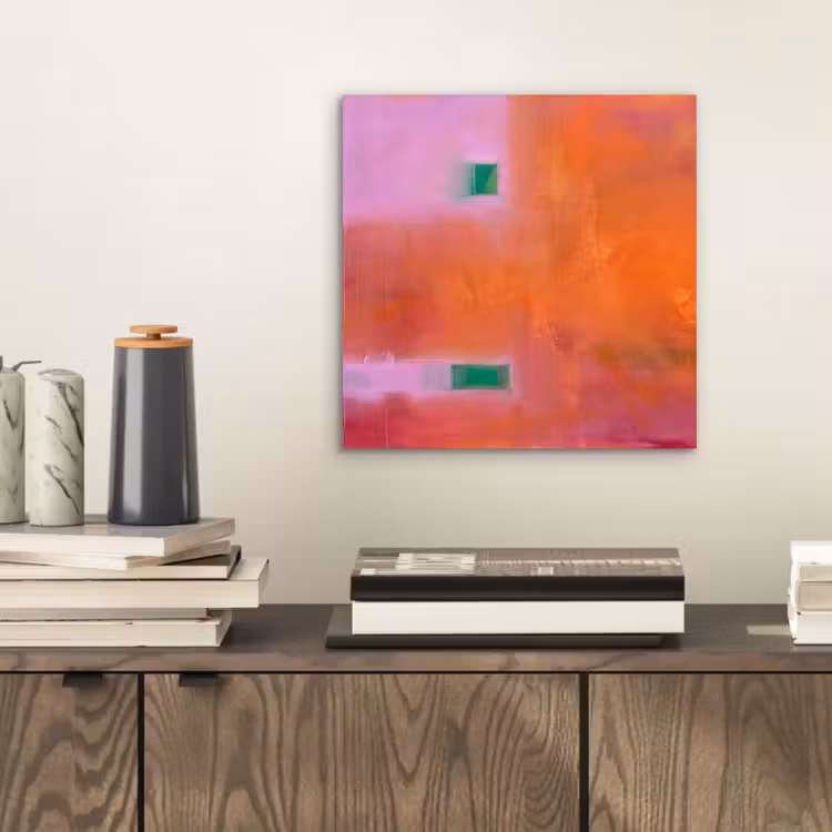 Aluminium schilderij - Abstract - Vlakken - Kunst - Modern - Oranje — 2