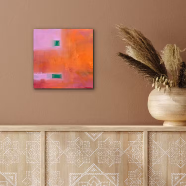 Aluminium schilderij - Abstract - Vlakken - Kunst - Modern - Oranje — 5