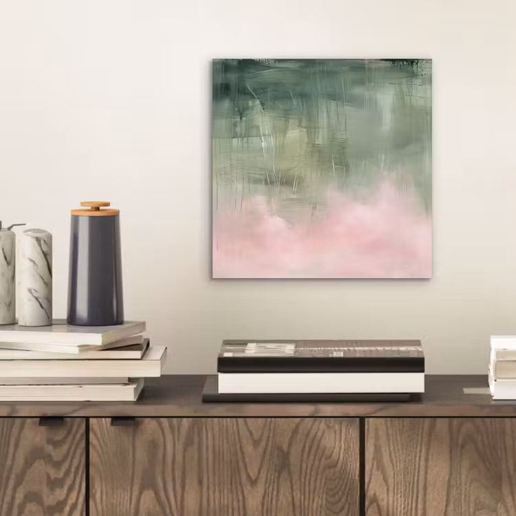 Aluminium schilderij - Kunst - Abstract - Modern - Groen - Roze — 2